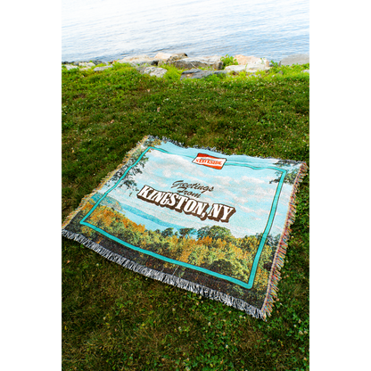 Greetings From Kingston Woven Blanket